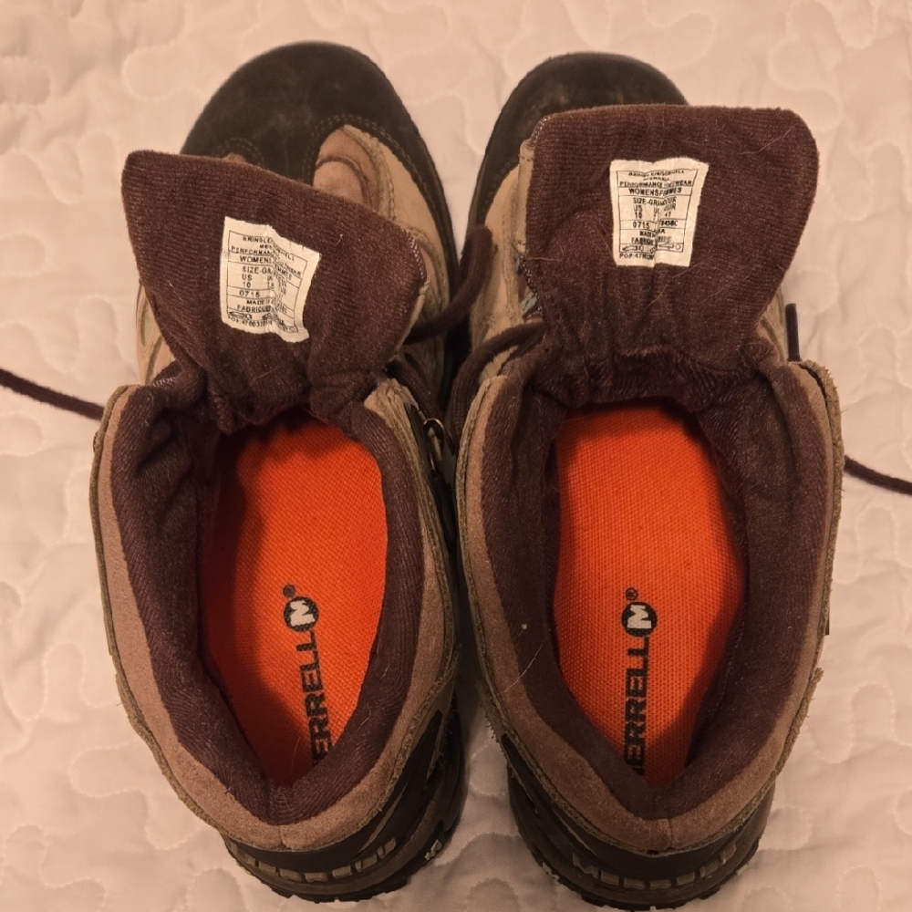 Merrell Brown and Tan Lace-Up Hiking Boots - Picture 6 of 8